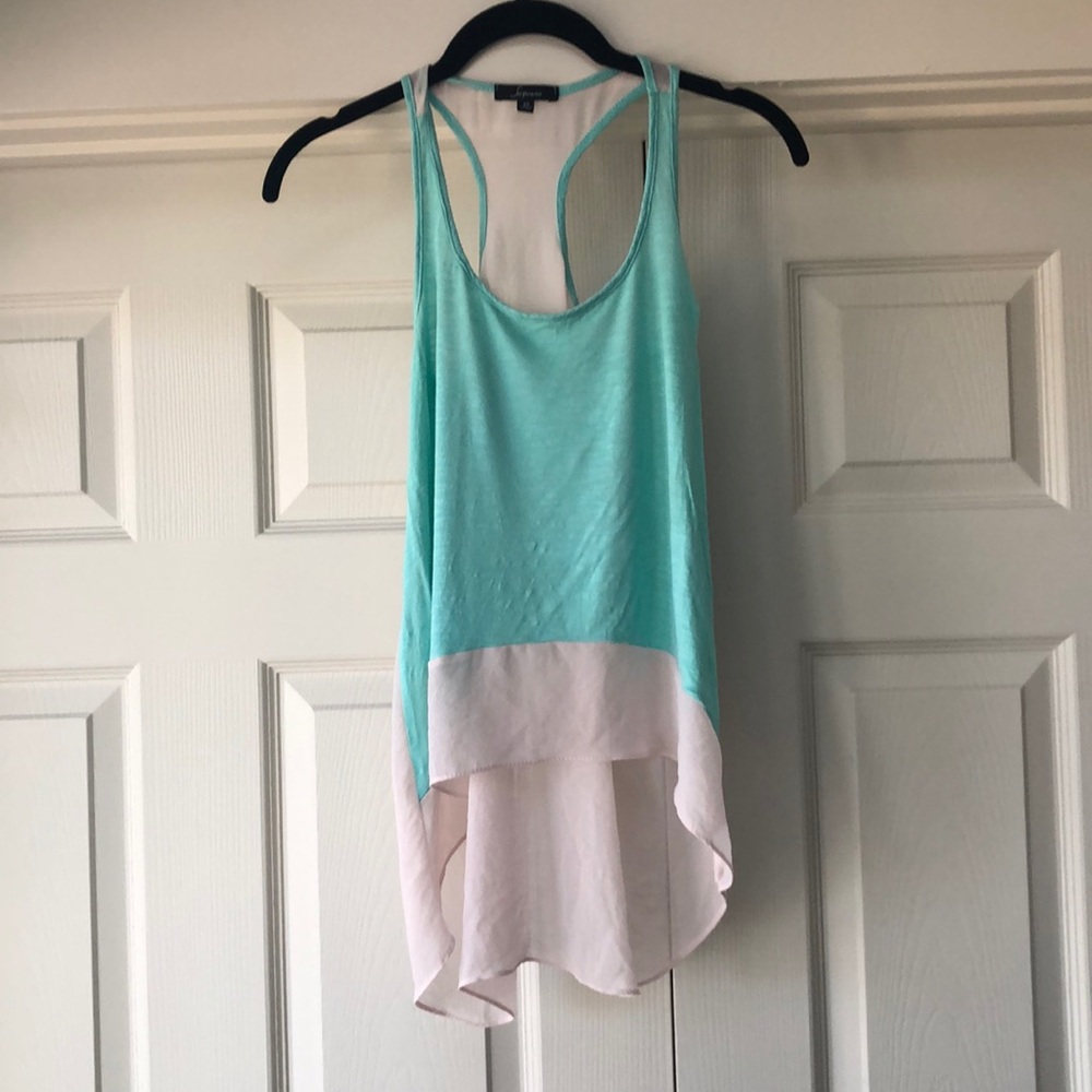 Soprano Colorblocked Women's Tank Cami Chiffon Top